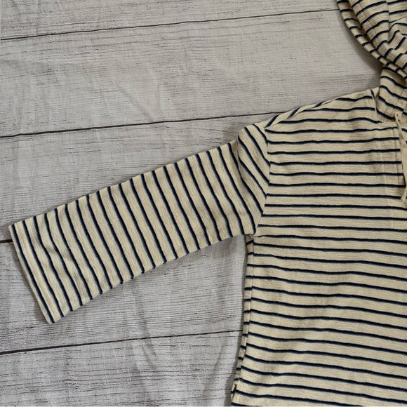 Marine Layer Womens Tops Marine Layer Playa Hoodie Navy Cream Stripe Sz Small - Picture 2 of 12